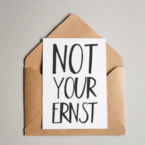 Designkarte Kollektion 2023 Not your ernst