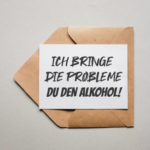 Designkarte Kollektion 2023 ich Probleme du Alkohol