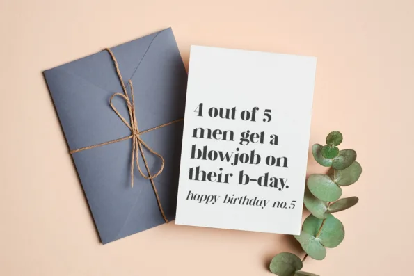 Postkarte - 4 out of 5 men - Happy Birthday