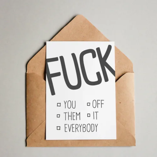 Postkarte - FUCK OFF
