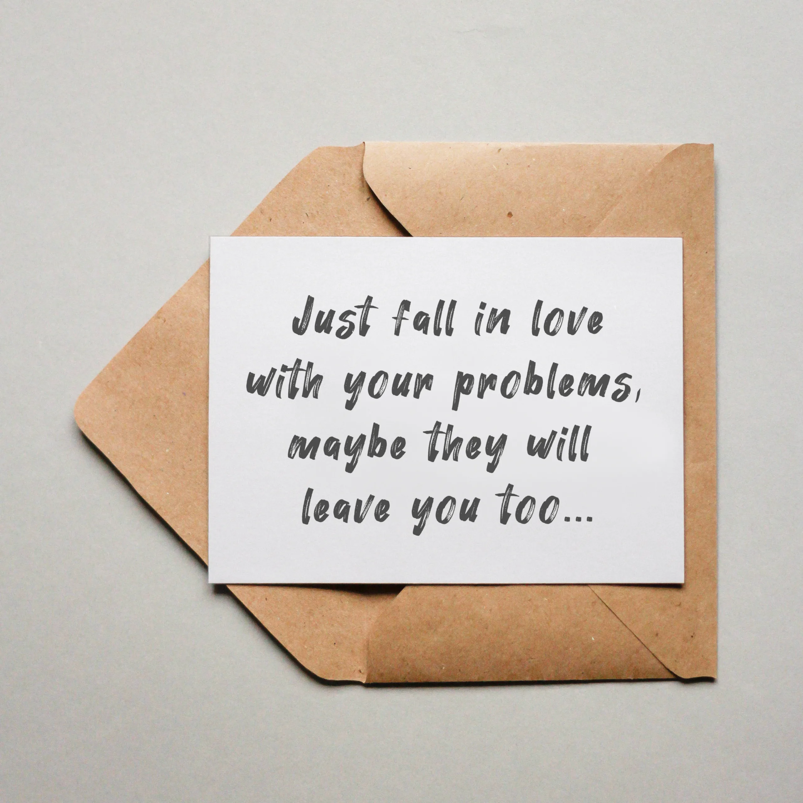 Postkarte - Fall in love with your problems Postkarte - Fall in love with your problems