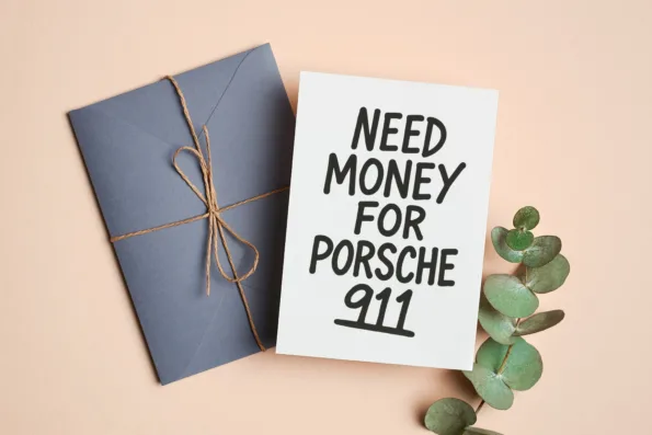 Postkarte - Need Money for Porsche