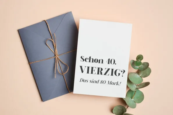 Postkarte - Schon vierzig