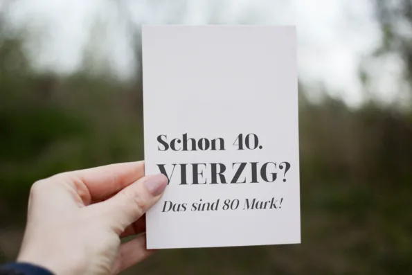 Postkarte - Schon vierzig