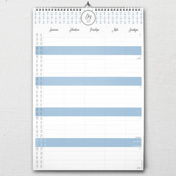 DIN-A2 Familienkalender