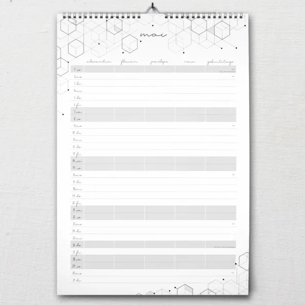 DIN-A2 Familienkalender