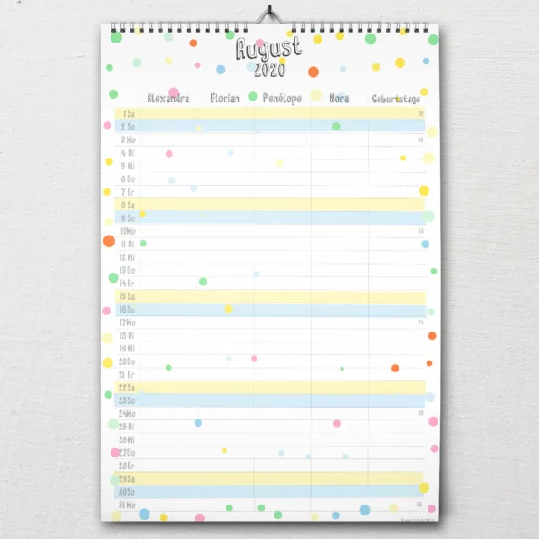 DIN-A2 Familienkalender