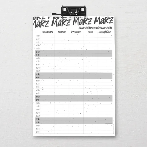 DIN-A3 SnapLine Kalender Bold